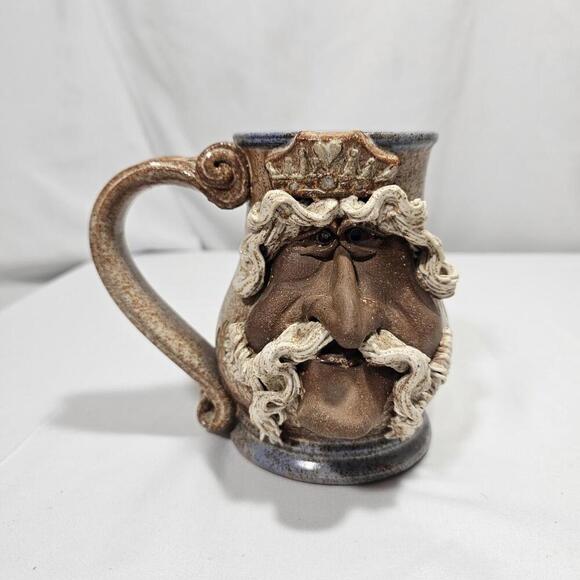 Other - Vtg John Coiner Pottery Patty Graf Initialed Carved Face Mug Unique Quirky
